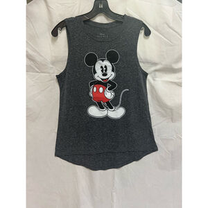 Disney Mickey Mouse Tank Top Womens Size Large Dark Heather Gray EUC
